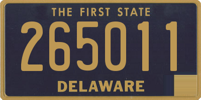 DE license plate 265011