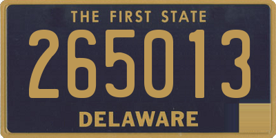DE license plate 265013
