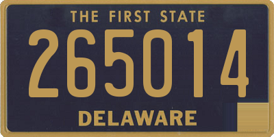 DE license plate 265014