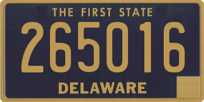 DE license plate 265016