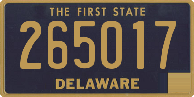 DE license plate 265017