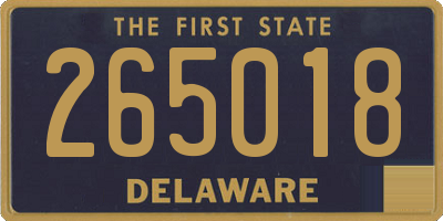 DE license plate 265018