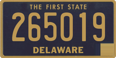 DE license plate 265019