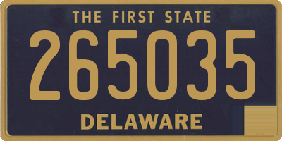 DE license plate 265035