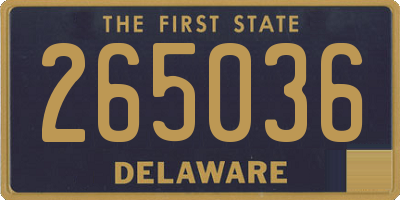 DE license plate 265036