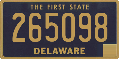 DE license plate 265098