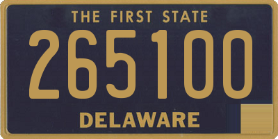 DE license plate 265100