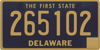 DE license plate 265102