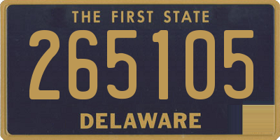 DE license plate 265105