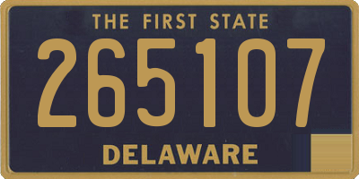 DE license plate 265107