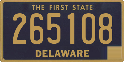 DE license plate 265108