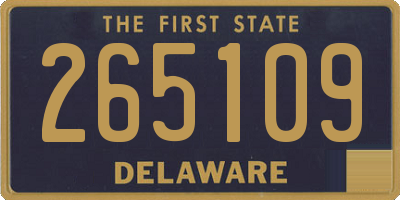 DE license plate 265109