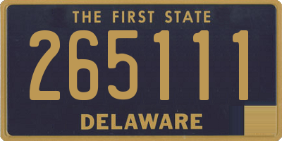 DE license plate 265111