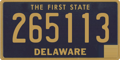 DE license plate 265113