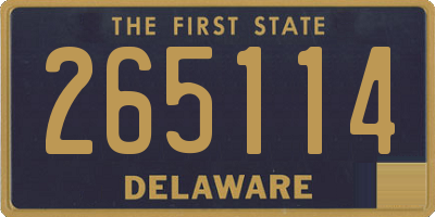 DE license plate 265114