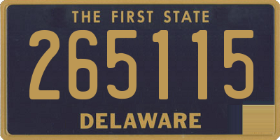 DE license plate 265115