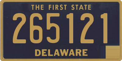DE license plate 265121