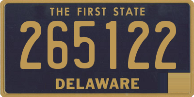 DE license plate 265122