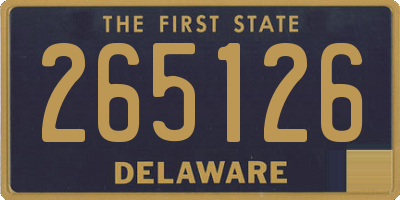 DE license plate 265126