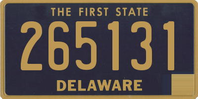 DE license plate 265131