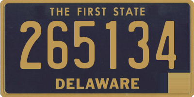 DE license plate 265134
