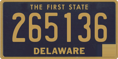 DE license plate 265136