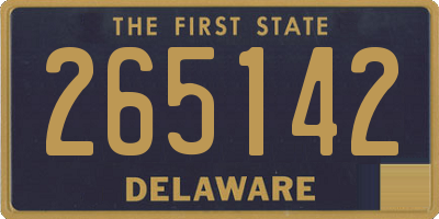 DE license plate 265142