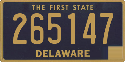 DE license plate 265147
