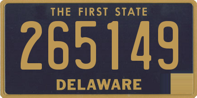 DE license plate 265149
