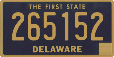 DE license plate 265152