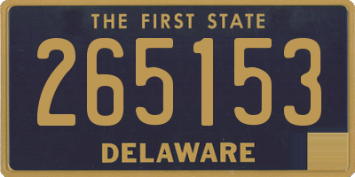 DE license plate 265153