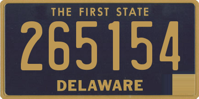 DE license plate 265154