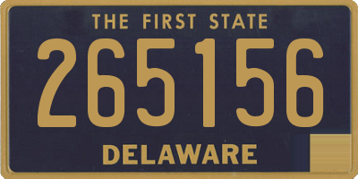 DE license plate 265156