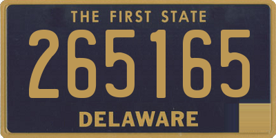 DE license plate 265165