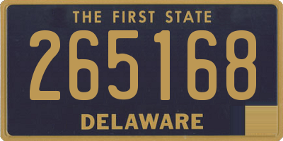 DE license plate 265168