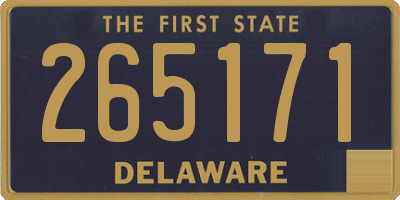DE license plate 265171