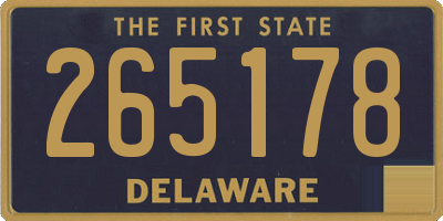 DE license plate 265178