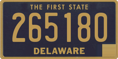 DE license plate 265180