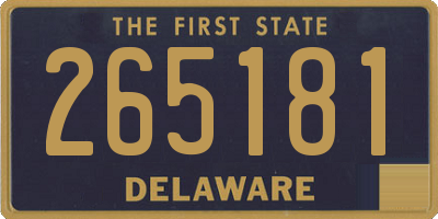 DE license plate 265181