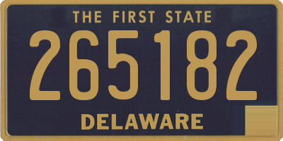DE license plate 265182