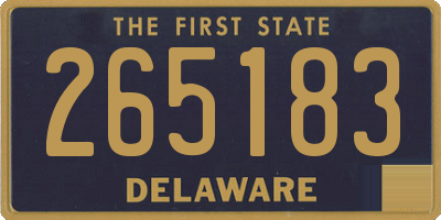 DE license plate 265183