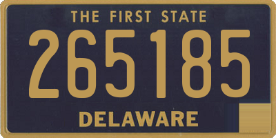 DE license plate 265185
