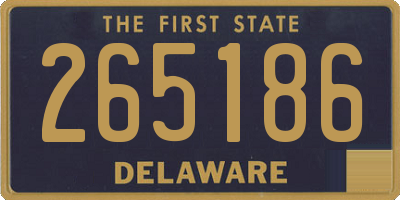 DE license plate 265186