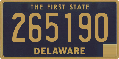 DE license plate 265190