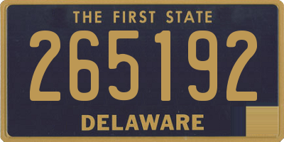 DE license plate 265192