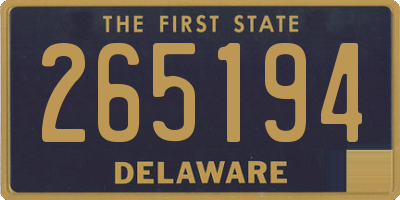 DE license plate 265194