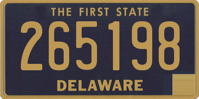 DE license plate 265198