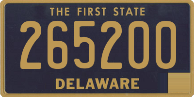DE license plate 265200