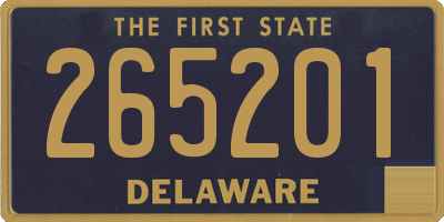 DE license plate 265201