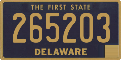 DE license plate 265203